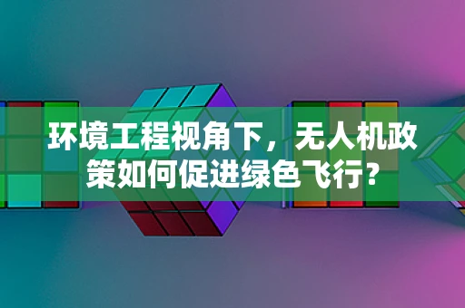 环境工程视角下，无人机政策如何促进绿色飞行？