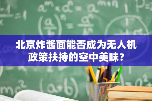北京炸酱面能否成为无人机政策扶持的空中美味？