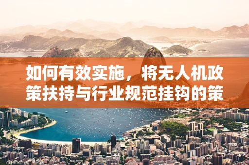 如何有效实施，将无人机政策扶持与行业规范挂钩的策略探讨