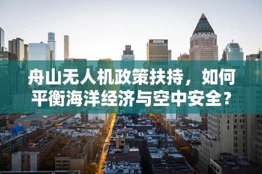 舟山无人机政策扶持，如何平衡海洋经济与空中安全？