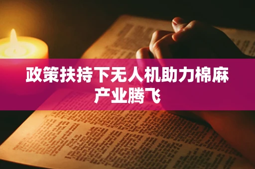 政策扶持下无人机助力棉麻产业腾飞