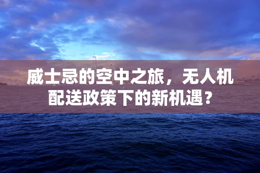 威士忌的空中之旅，无人机配送政策下的新机遇？