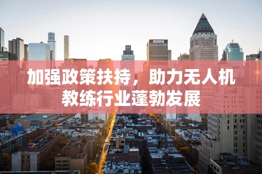 加强政策扶持，助力无人机教练行业蓬勃发展