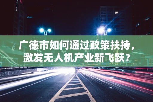 广德市如何通过政策扶持，激发无人机产业新飞跃？