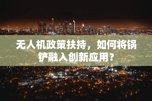 无人机政策扶持，如何将锅铲融入创新应用？