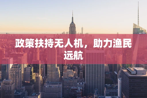 政策扶持无人机，助力渔民远航
