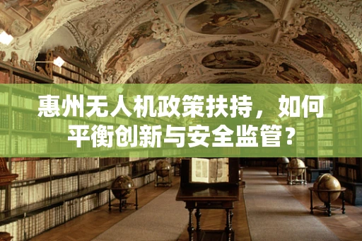 惠州无人机政策扶持，如何平衡创新与安全监管？