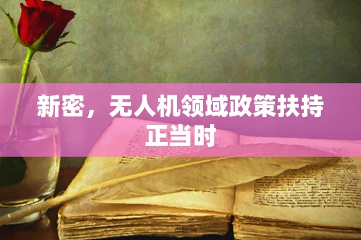 新密，无人机领域政策扶持正当时
