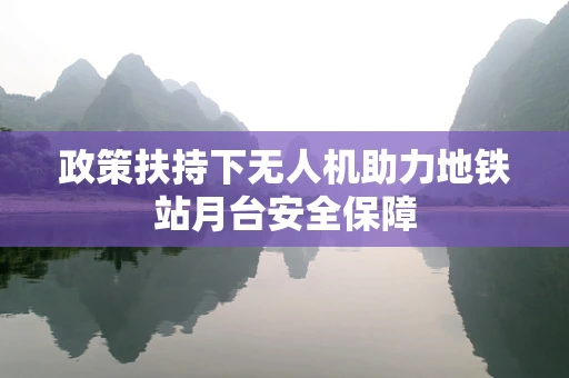 政策扶持下无人机助力地铁站月台安全保障