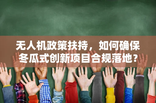 无人机政策扶持，如何确保冬瓜式创新项目合规落地？
