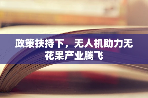 政策扶持下，无人机助力无花果产业腾飞