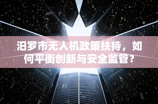 汨罗市无人机政策扶持，如何平衡创新与安全监管？