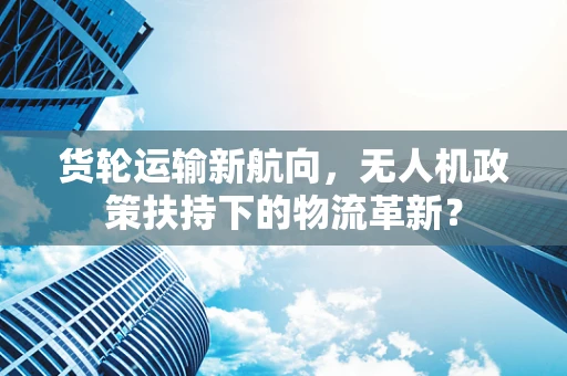 货轮运输新航向，无人机政策扶持下的物流革新？