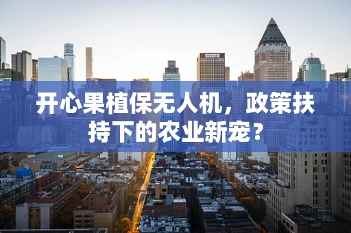 开心果植保无人机，政策扶持下的农业新宠？