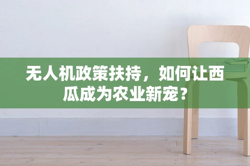 无人机政策扶持，如何让西瓜成为农业新宠？