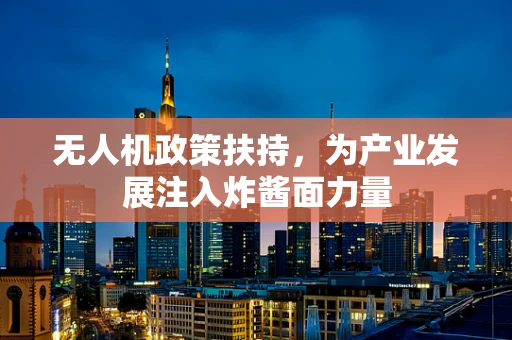 无人机政策扶持，为产业发展注入炸酱面力量