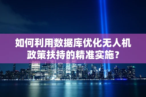 如何利用数据库优化无人机政策扶持的精准实施？