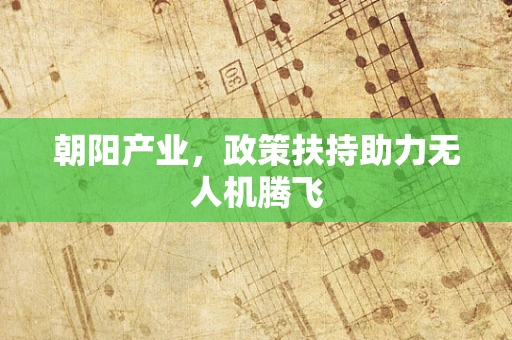 朝阳产业，政策扶持助力无人机腾飞