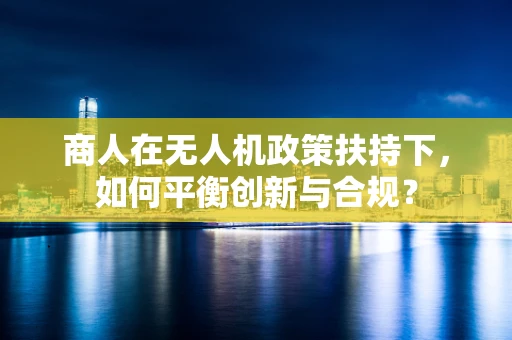 商人在无人机政策扶持下，如何平衡创新与合规？