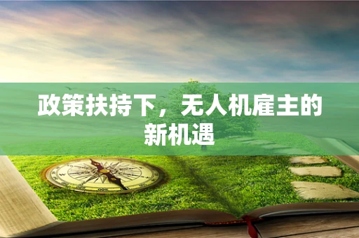 政策扶持下，无人机雇主的新机遇