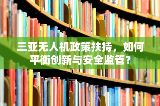 三亚无人机政策扶持，如何平衡创新与安全监管？