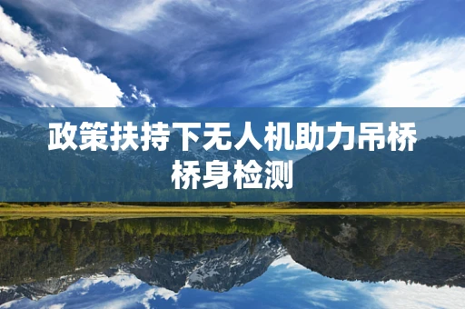 政策扶持下无人机助力吊桥桥身检测