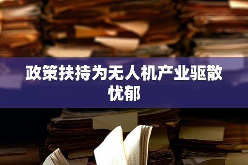政策扶持为无人机产业驱散忧郁