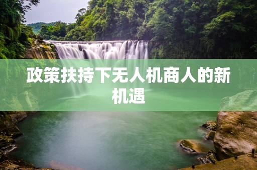 政策扶持下无人机商人的新机遇
