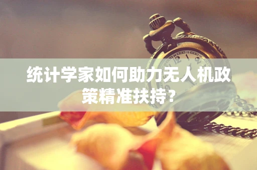 统计学家如何助力无人机政策精准扶持？