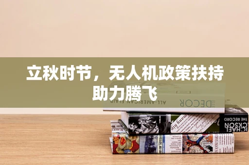立秋时节，无人机政策扶持助力腾飞
