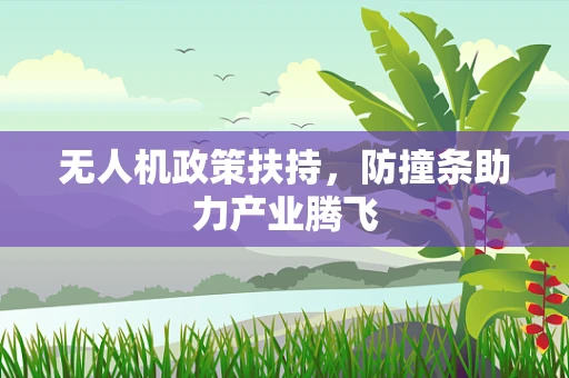 无人机政策扶持，防撞条助力产业腾飞