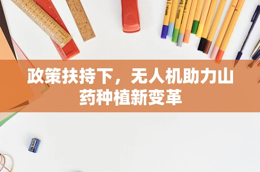 政策扶持下，无人机助力山药种植新变革