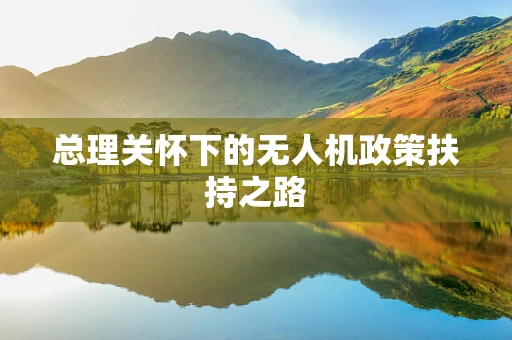 总理关怀下的无人机政策扶持之路