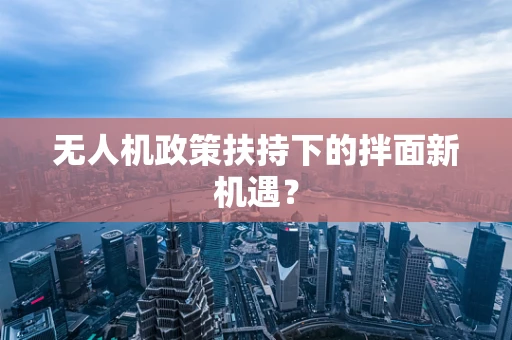 无人机政策扶持下的拌面新机遇？