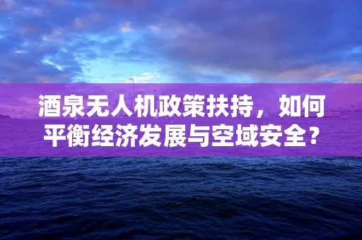 酒泉无人机政策扶持，如何平衡经济发展与空域安全？