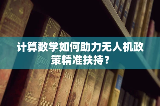 计算数学如何助力无人机政策精准扶持？