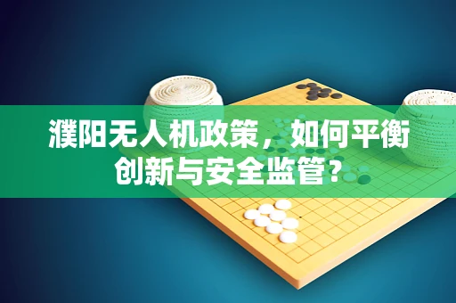 濮阳无人机政策，如何平衡创新与安全监管？
