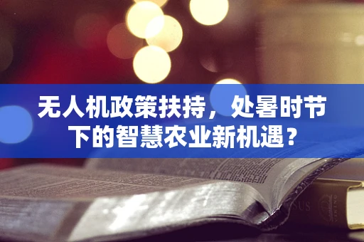 无人机政策扶持，处暑时节下的智慧农业新机遇？