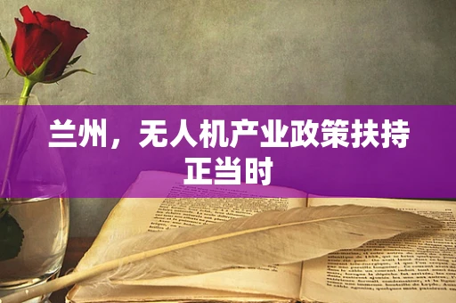兰州，无人机产业政策扶持正当时