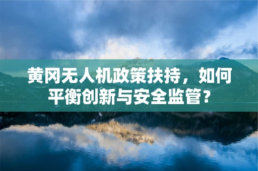 黄冈无人机政策扶持，如何平衡创新与安全监管？