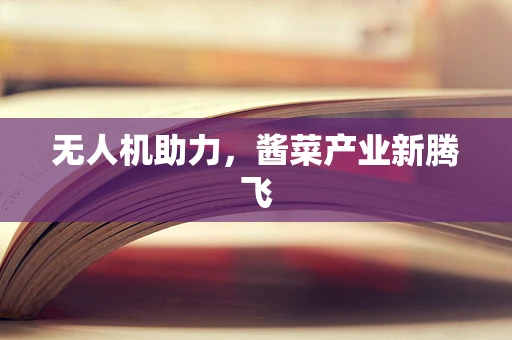 无人机助力，酱菜产业新腾飞