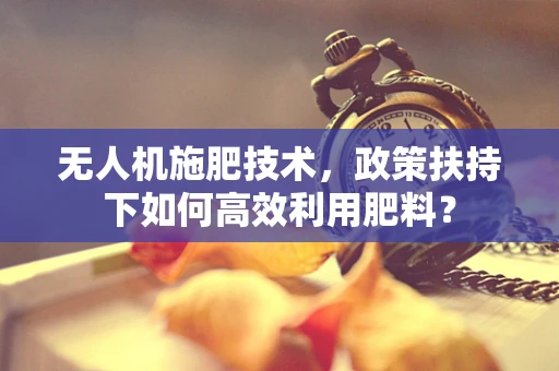 无人机施肥技术，政策扶持下如何高效利用肥料？