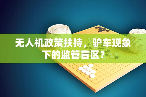 无人机政策扶持，驴车现象下的监管盲区？