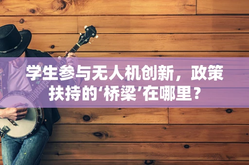 学生参与无人机创新，政策扶持的‘桥梁’在哪里？