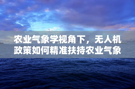 农业气象学视角下，无人机政策如何精准扶持农业气象监测？