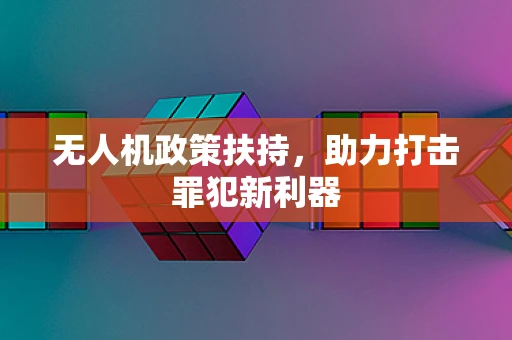无人机政策扶持，助力打击罪犯新利器