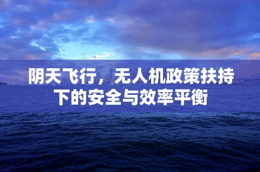 阴天飞行，无人机政策扶持下的安全与效率平衡