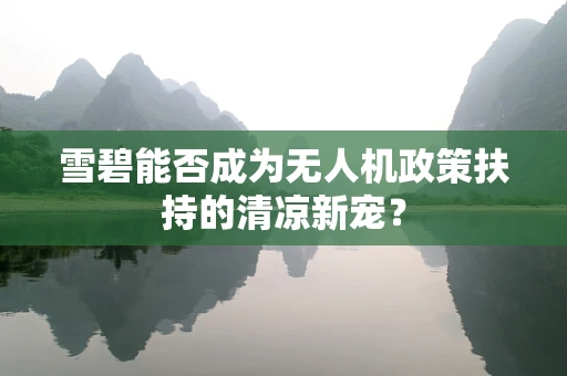 雪碧能否成为无人机政策扶持的清凉新宠？