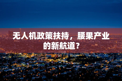 无人机政策扶持，腰果产业的新航道？