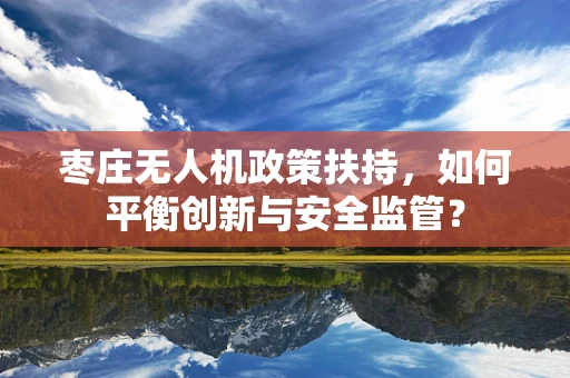 枣庄无人机政策扶持，如何平衡创新与安全监管？